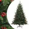 vidaXL &Aacute;rbol de Navidad artificial con pi&ntilde;as y bayas 210 cm