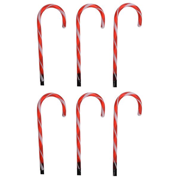 Ambiance Set de bastones de caramelo de Navidad con luces 6 pzas
