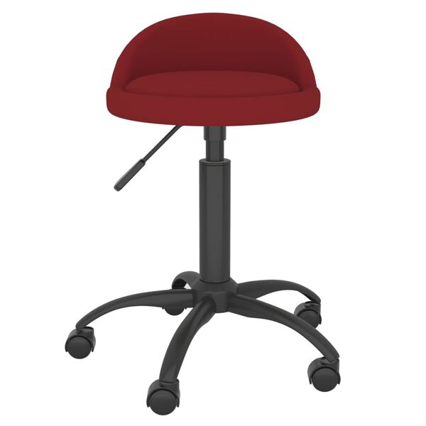 vidaXL Sillas de comedor giratorias 2 unidades terciopelo rojo tinto