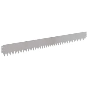 vidaXL Borde de C&eacute;sped 10 uds. 103 x 10 cm Stainless Steel Plateado
