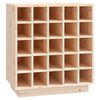 vidaXL Botellero de madera maciza de pino 55,5x34x61 cm