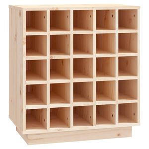 vidaXL Botellero de madera maciza de pino 55,5x34x61 cm