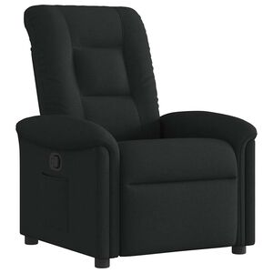 vidaXL Sill&oacute;n reclinable de tela negro