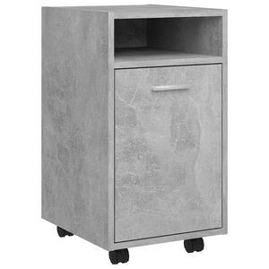 vidaXL Armario auxiliar ruedas contrachapada gris hormig&oacute;n 33x38x60 cm