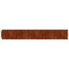 vidaXL Bordes de c&eacute;sped acero corten flexible 10 piezas 15x103 cm