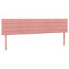 vidaXL Cabecero con LED de terciopelo rosa 200x5x78/88 cm