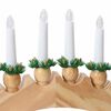 vidaXL Arco de Velas de Navidad con 10 Velas LED 3 pcs Marrón