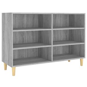 vidaXL Aparador de madera de ingenier&iacute;a gris Sonoma 103,5x35x70 cm