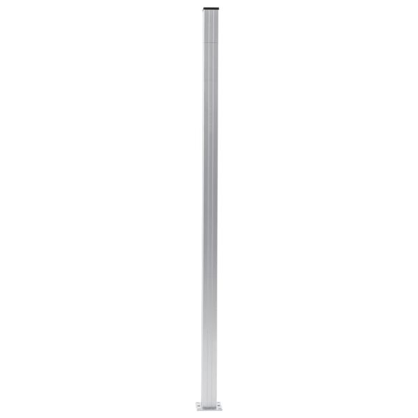 vidaXL Postes de valla 2 unidades aluminio 185 cm