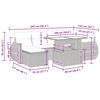vidaXL Set de sof&aacute;s de jard&iacute;n 7 pzas con cojines rat&aacute;n sint&eacute;tico gris