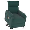 vidaXL Sill&oacute;n de masaje elevable tela verde oscuro