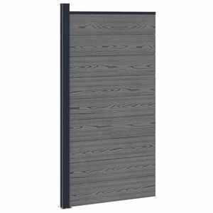 vidaXL Panel de valla 95 x 186 cm WPC y Aluminio Gris