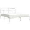 vidaXL Estructura cama sin colchón con cabecero metal blanco 180x200cm