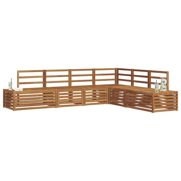 vidaXL Conjunto de sof&aacute;s de exterior 6 Pieza Natural