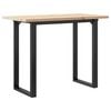 vidaXL Mesa de comedor marco O madera maciza pino acero 100x50x75,5 cm