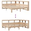 vidaXL Cama con estanter&iacute;a sin colch&oacute;n madera maciza de pino 160x200cm