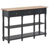 vidaXL Mesa consola de MDF negra 120x30x76 cm
