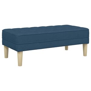 vidaXL Banco con coj&iacute;n Azul 113 x 57 x 39 cm tela