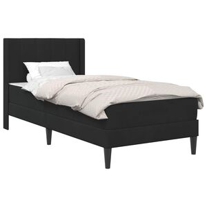 vidaXL Estructura de cama con colch&oacute;n Negro 90 x 190 cm Terciopelo