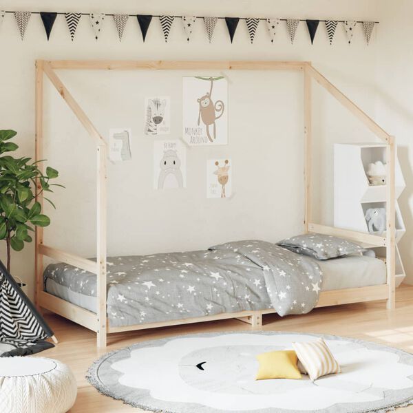 vidaXL Estructura de cama para ni&ntilde;os madera maciza de pino 90x200 cm
