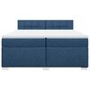 vidaXL Cama box spring con colch&oacute;n tela azul 200x200 cm