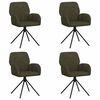 vidaXL Sillas de comedor giratorias 4 uds. Cuero de Suede Sint&eacute;tico