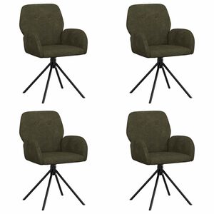 vidaXL Sillas de comedor giratorias 4 uds. Cuero de Suede Sint&eacute;tico