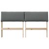 vidaXL Cabecero tapizado Gris oscuro 160 cm Madera de pino macizo
