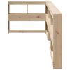 vidaXL Cabecero librer&iacute;a en forma de L madera maciza de pino 90 cm