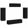 vidaXL Mueble de TV 5 uds. Negro