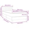 vidaXL Cama box spring con colch&oacute;n terciopelo rosa 100x220 cm