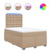 vidaXL Cama box spring con colch&oacute;n cuero sint&eacute;tico capuchino 120x200cm