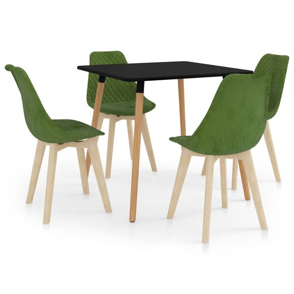 vidaXL Juego de comedor 5 piezas verde claro