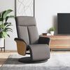 vidaXL Sill&oacute;n reclinable con reposapi&eacute;s tela gris taupe