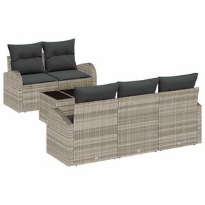 vidaXL Conjunto de sof&aacute; de jard&iacute;n 6 uds. 5 plaza