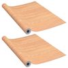 vidaXL L&aacute;minas autoadhesivas puertas 2 uds PVC Ahorn 210x90cm