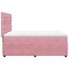 vidaXL Cama box spring con colch&oacute;n terciopelo rosa 140x200 cm