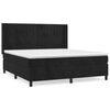 vidaXL Cama box spring con colch&oacute;n terciopelo negro 160x200 cm