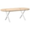 vidaXL Patas para mesa de centro en forma de X (2 unidades), color blanco, 60 x (42-43) cm, acero