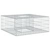 vidaXL Cama elevada de gavi&oacute;n 100 x 100 x 40 cm Acero Galvanizado