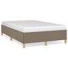 vidaXL Estructura de cama sin colch&oacute;n tela gris taupe 120x190 cm