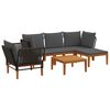 vidaXL 6 pcs Madera de Acacia S&oacute;lida y Cuerda Natural