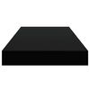 vidaXL Estante flotante de pared 4 uds MDF negro brillo 50x23x3,8 cm