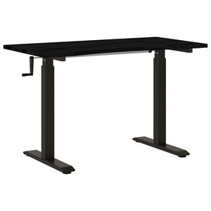vidaXL Escritorio con almacenamiento Negro y Marr&oacute;n Oscuro 120 x 60 cm