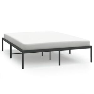 vidaXL Estructura de cama sin colch&oacute;n metal negro 160x200 cm