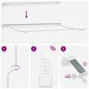 vidaXL Toldo retr&aacute;ctil autom&aacute;tico luz LED antracita blanco 450x300 cm