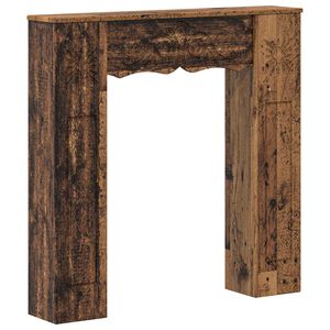 vidaXL Marco de chimenea Madera envejecida 102 x 20 x 102 cm