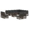 vidaXL Conjunto de sof&aacute;s de jard&iacute;n 13 uds. 12 plaza Gris