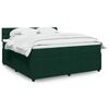 vidaXL Cama box spring con colch&oacute;n terciopelo verde oscuro 180x200 cm