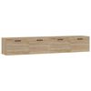 vidaXL Armarios pared 2 uds contrachapada roble Sonoma 100x36,5x35 cm